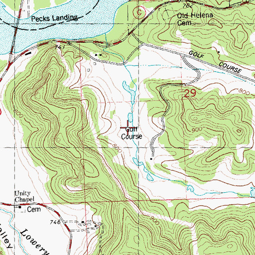 Topographic Map of The Springs Golf Course, WI