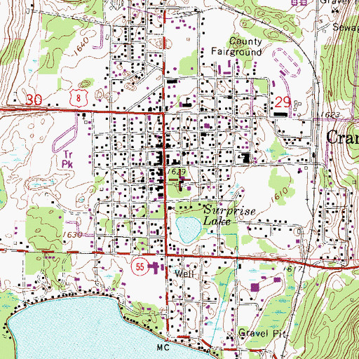 Topographic Map of Forest County Courthouse, WI