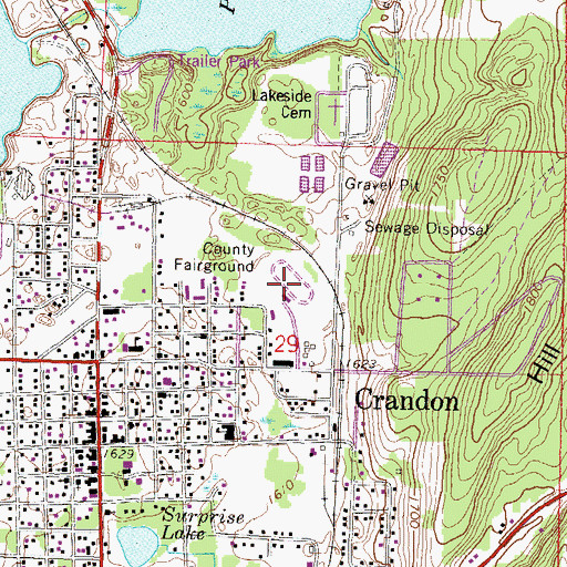 Topographic Map of Forest County Fairground, WI
