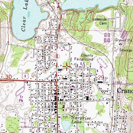 Topographic Map of Rhinelander Medical Center-Crandon Office, WI