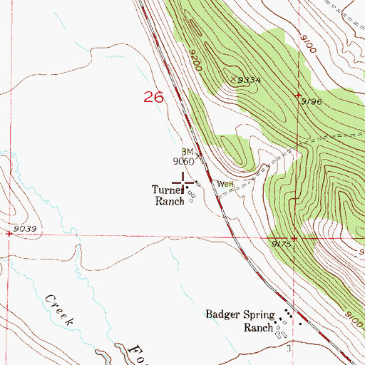 Topographic Map of Turner Ranch, CO