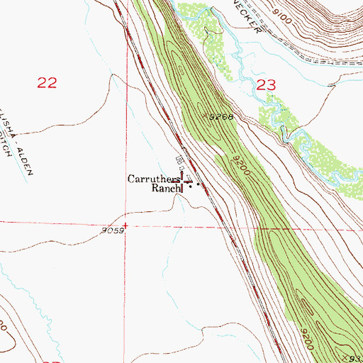 Topographic Map of Carruthers Ranch, CO
