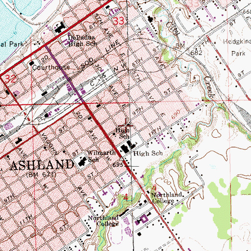 Topographic Map of Church of Christ, WI