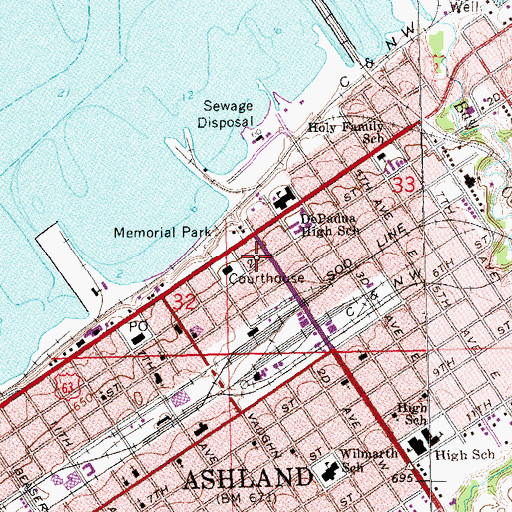 Topographic Map of First Church of Christ Scientist, WI