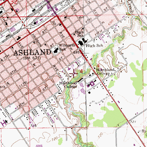 Topographic Map of Good Shepherd Lutheran Church, WI