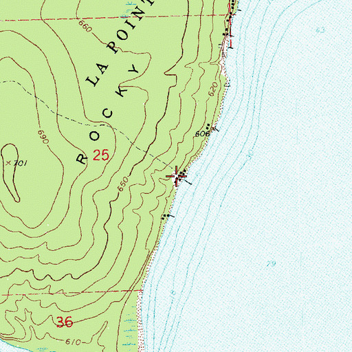 Topographic Map of Hadland Fishing Camp, WI