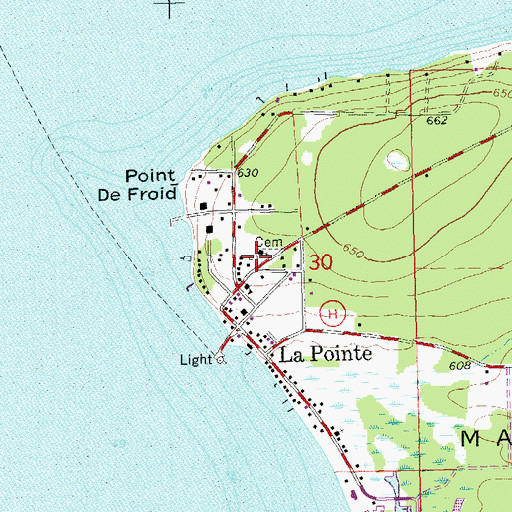 Topographic Map of Saint Josephs Catholic Church, WI