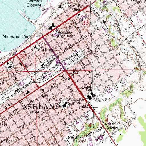 Topographic Map of Salem Baptist Church, WI