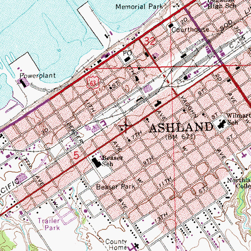 Topographic Map of Saron Lutheran Church, WI