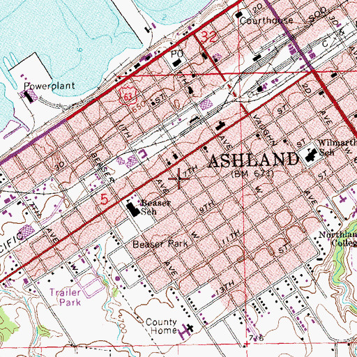 Topographic Map of Seventh Day Adventist Church, WI