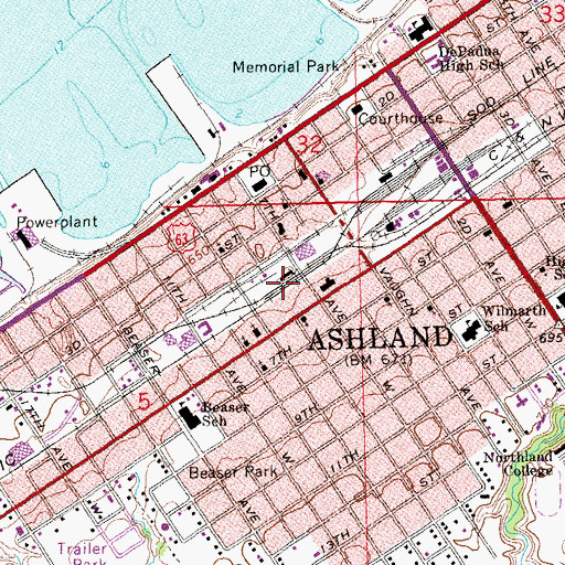 Topographic Map of Union Depot, WI