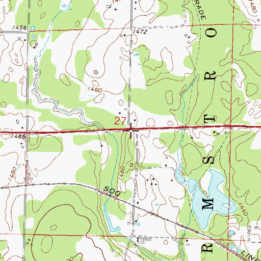 Topographic Map of Engleking School (historical), WI