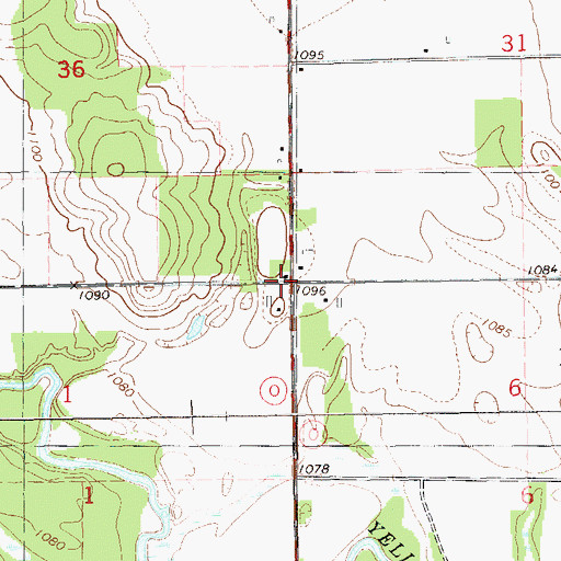 Topographic Map of Africa School (historical), WI