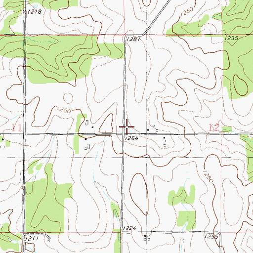 Topographic Map of Anderson School (historical), WI