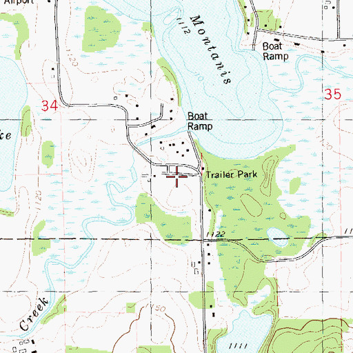 Topographic Map of Anderson Trailer Court, WI