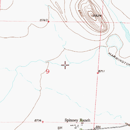 Topographic Map of Muley Gulch, CO