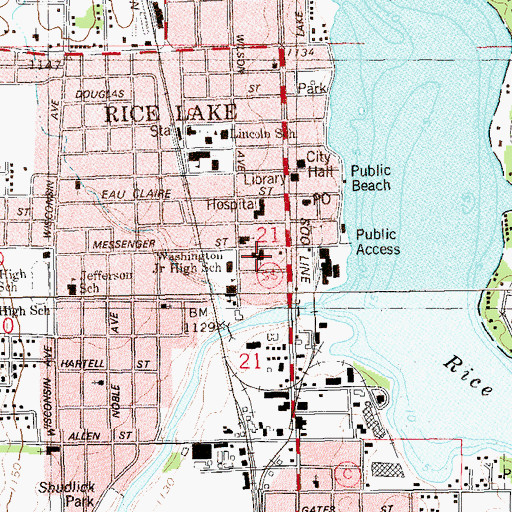 Topographic Map of Christ Community Church, WI
