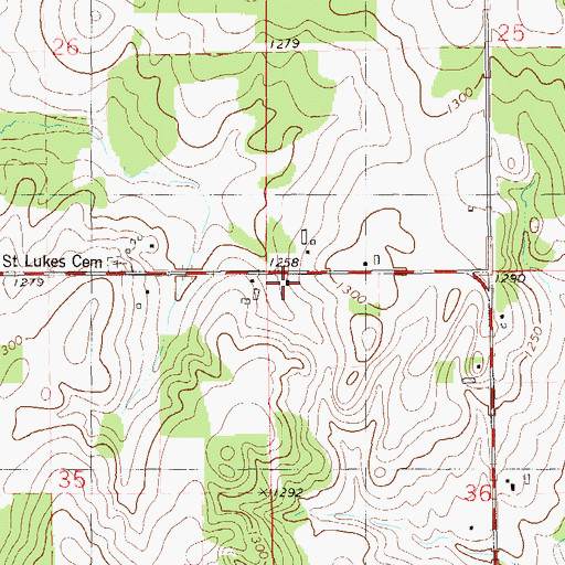 Topographic Map of Collingwood School (historical), WI
