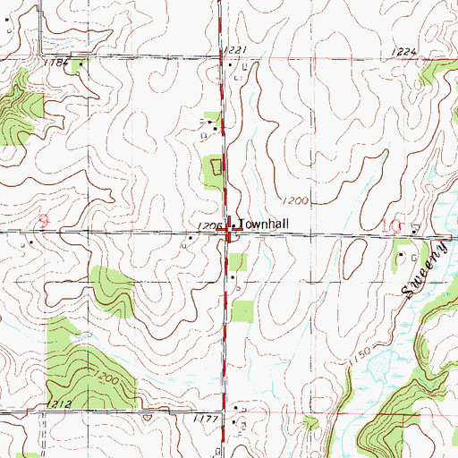 Topographic Map of Columbus School (historical), WI