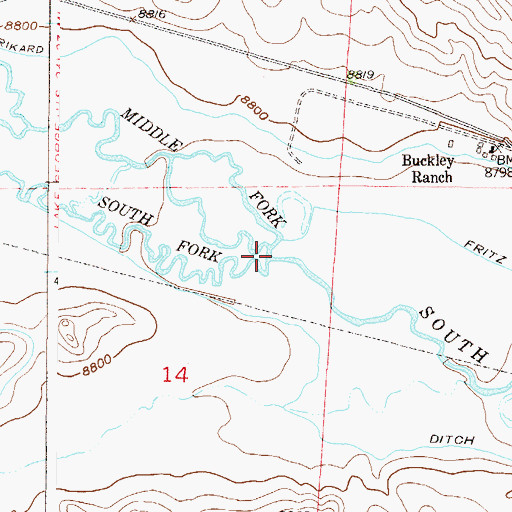 Topographic Map of South Fork South Platte River, CO