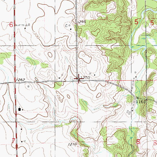Topographic Map of Corey School (historical), WI