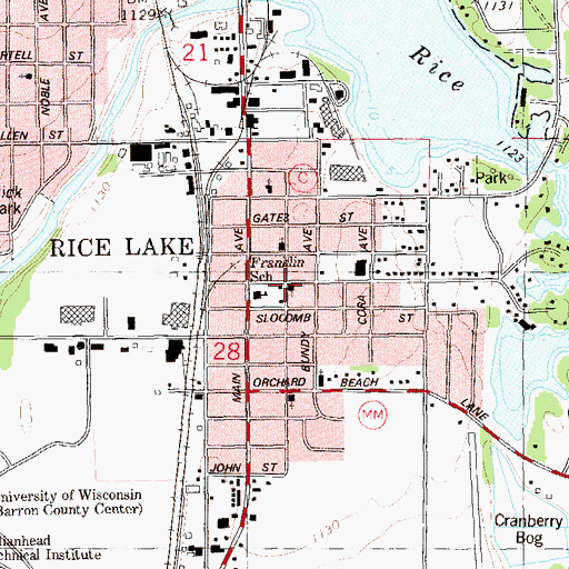 Topographic Map of Evangelical Reformed Church, WI
