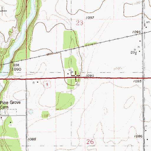 Topographic Map of Faaberg Church (historical), WI