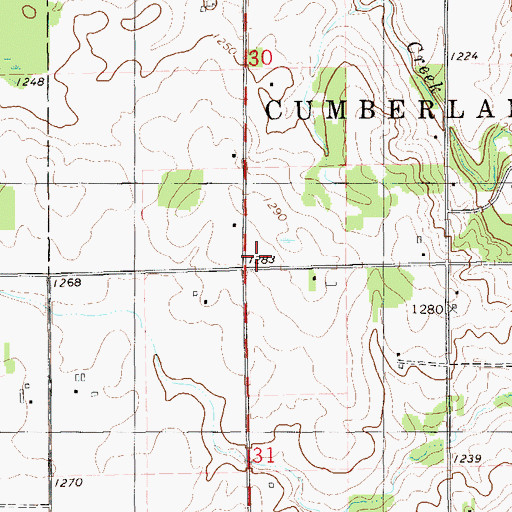 Topographic Map of Finley School (historical), WI