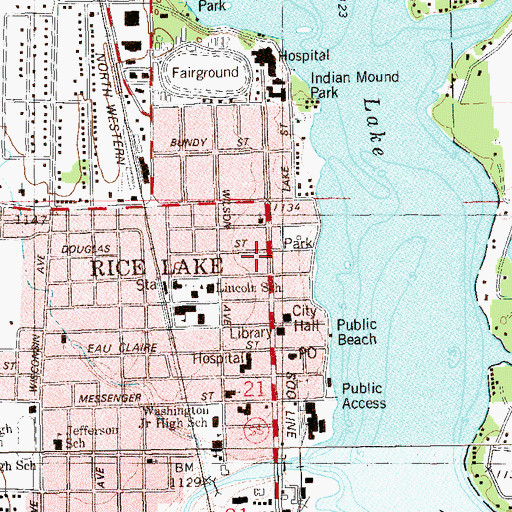 Topographic Map of First Church of Christ Scientist, WI