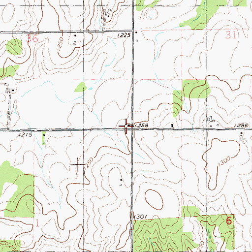Topographic Map of Fourtown Junction School (historical), WI