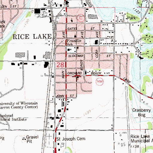 Topographic Map of German Evangelical Church, WI