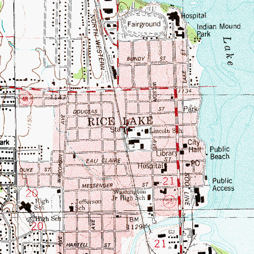 Topographic Map of Gospel Tabernacle, WI