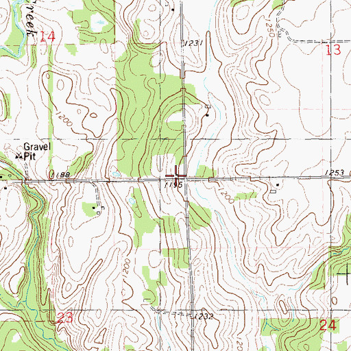 Topographic Map of Grant School (historical), WI