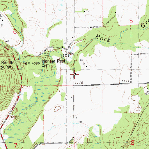 Topographic Map of Halvorson School (historical), WI
