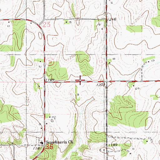 Topographic Map of Irving School (historical), WI