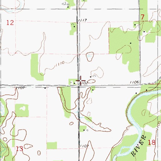 Topographic Map of Joliet School (historical), WI