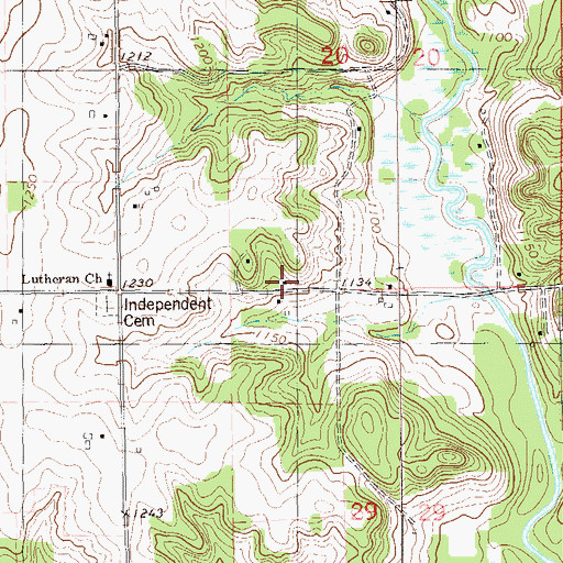 Topographic Map of Liberty School (historical), WI