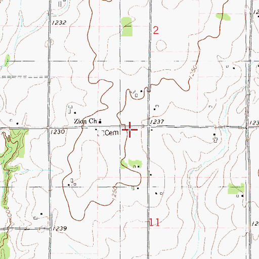 Topographic Map of Maple Grove School (historical), WI