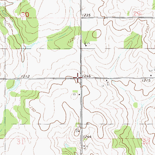 Topographic Map of Nelson Dewey School (historical), WI