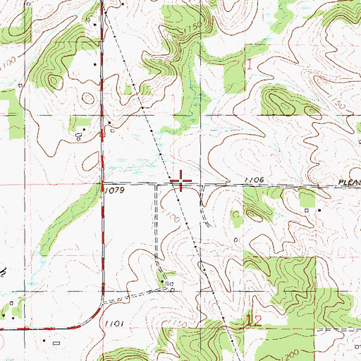 Topographic Map of Pershing School (historical), WI