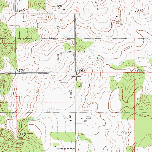 Topographic Map of Pine Grove School (historical), WI