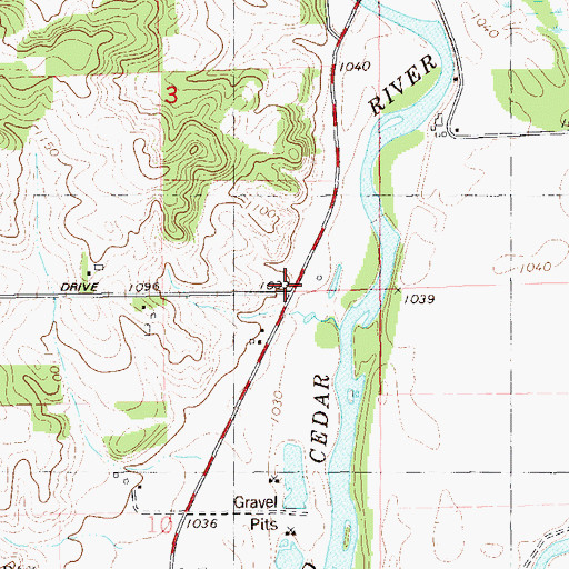 Topographic Map of Pleasant Hill School (historical), WI