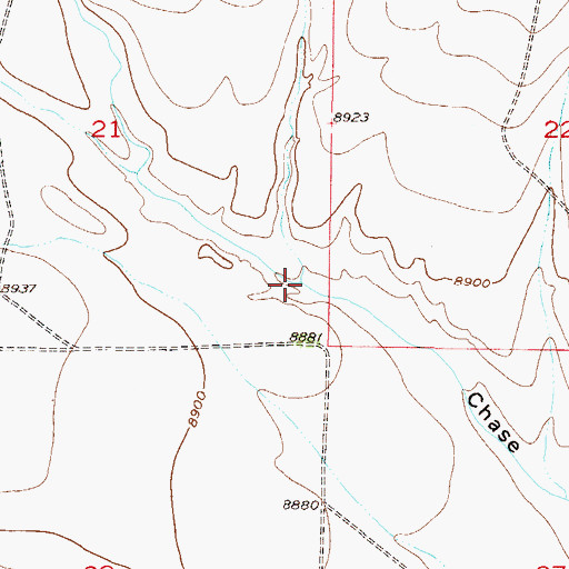 Topographic Map of Schoolmarm Draw, CO