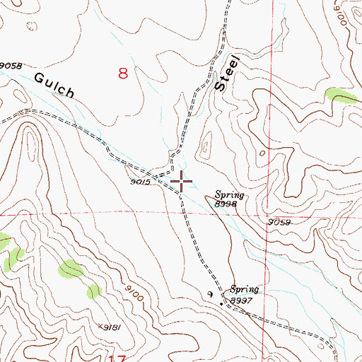 Topographic Map of Steel Gulch, CO