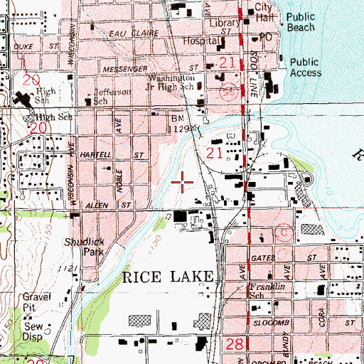 Topographic Map of Riverview Trailer Park, WI