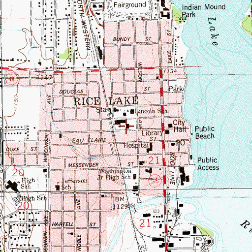 Topographic Map of Saint Josephs Roman Catholic Church, WI