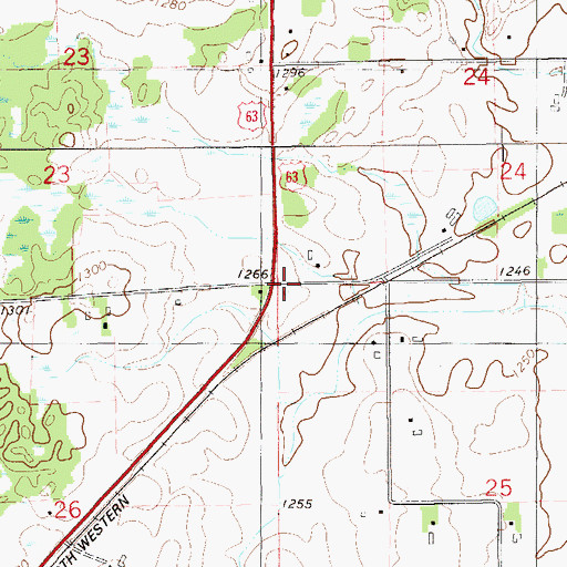 Topographic Map of Sprague School (historical), WI