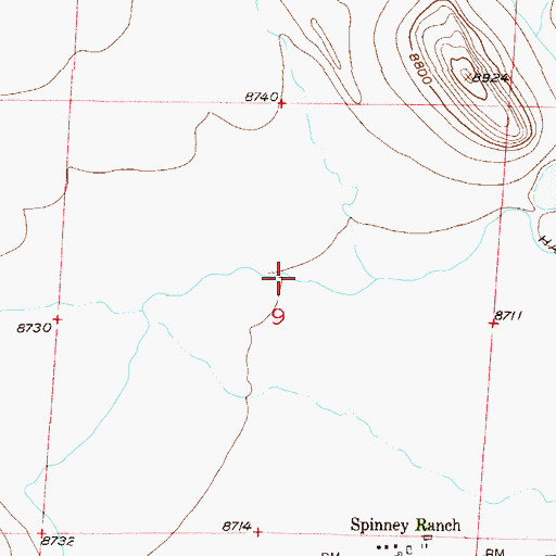 Topographic Map of Harrington South Ditch, CO