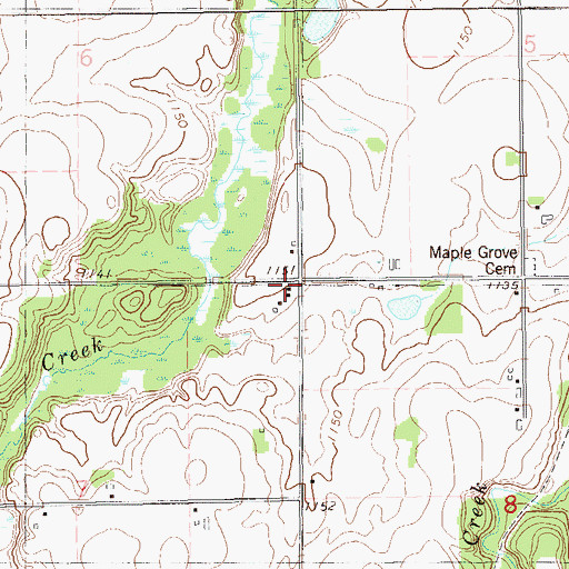 Topographic Map of Sunnyside School (historical), WI