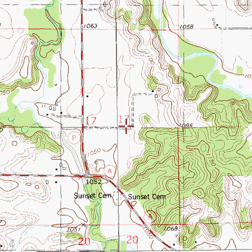 Topographic Map of Turtle Creek School (historical), WI